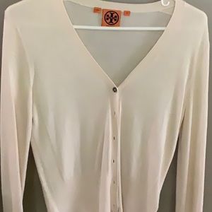 Tory Burch, Silk-Cashmere Cardigan Sweater
